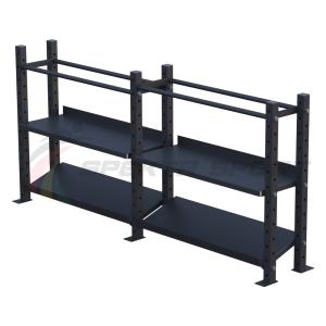 Купить Модульный стеллаж для гантелей, гирь и медболов 2580х430х1200 (2 секции) в Певеке 