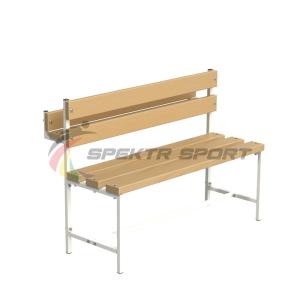 Купить Скамейка для раздевалок со спинкой и лотком (разборная) 1500 мм в Певеке 