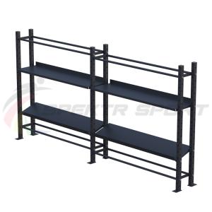 Купить Модульный стеллаж для гантелей, гирь и медболов 3780х430х1950 (2 секции) в Певеке 